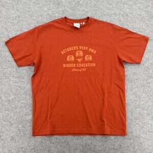 October's Very Own OVO Higher Education Rust Orange Short Sleeve T-Shirt LARGE